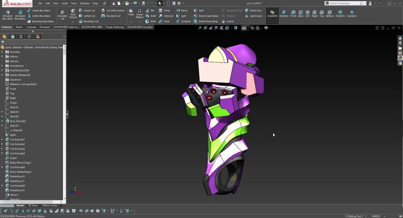 [自動變形]我從建模開始 3D打印做了這個自動變形暴喪頭像+1米高仿生初號機預告