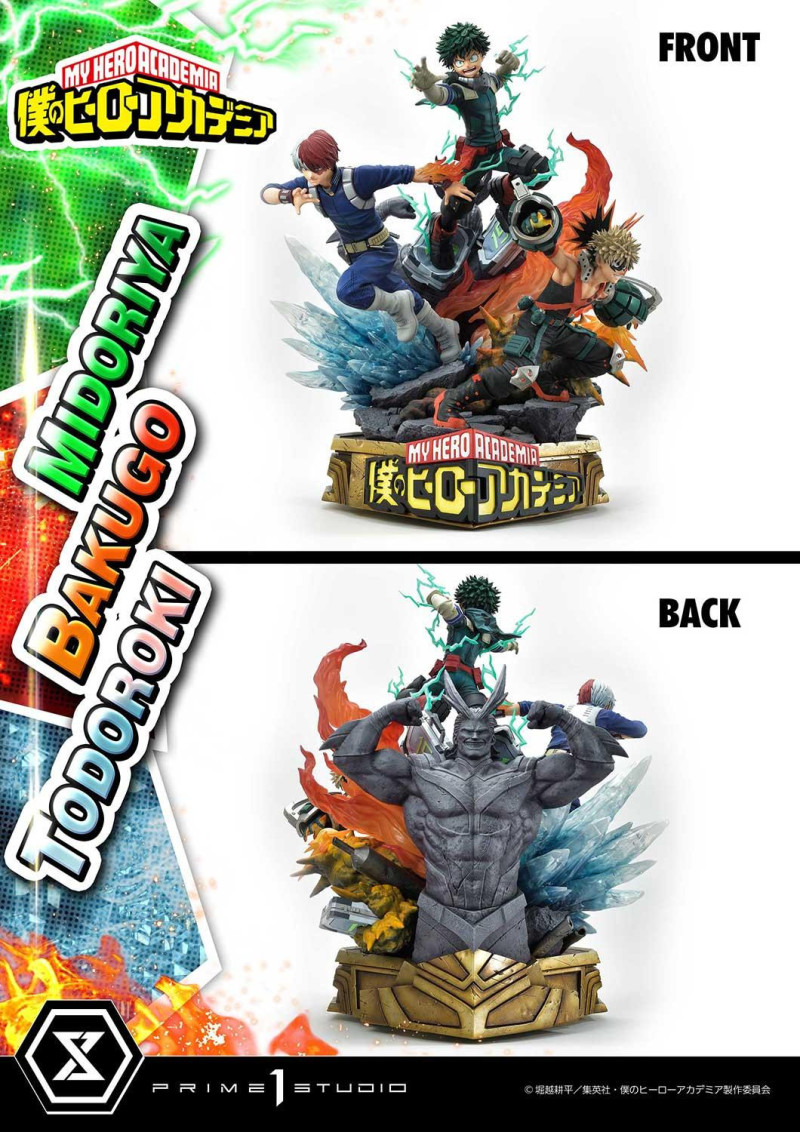 Prime 1 Studio《我的英雄學院》綠谷出久・爆豪勝己・轟焦凍 1/4 比例場景雕像 普通版/DX特典版 肩負未來的少年英雄、集結！