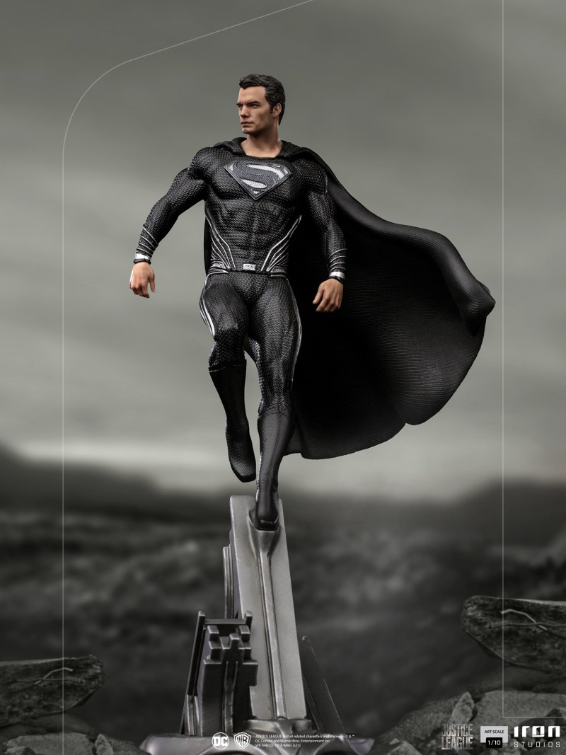 Iron Studios Art Scale 系列《查克史奈德之正義聯盟》超人 黑色戰衣版（Superman Black Suit）1/10 比例全身雕像