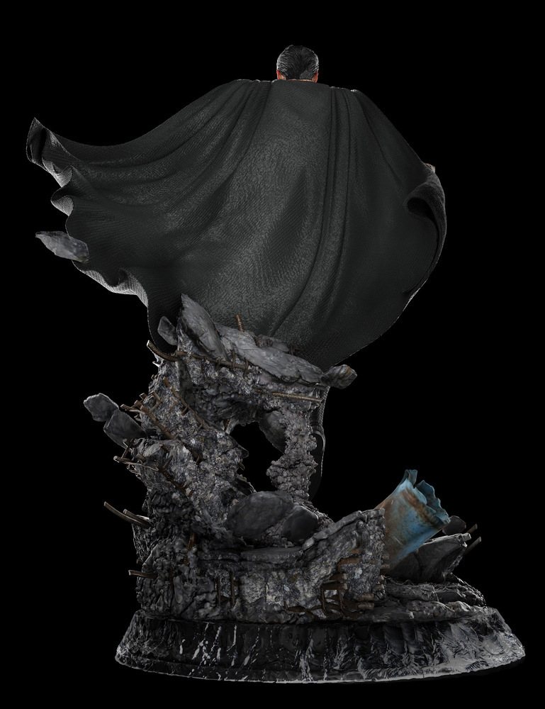 WETA《查克史奈德之正義聯盟》超人-黑色戰衣版（Superman - Black Suit）1/4 比例全身雕像 鋼鐵英雄再歸來！