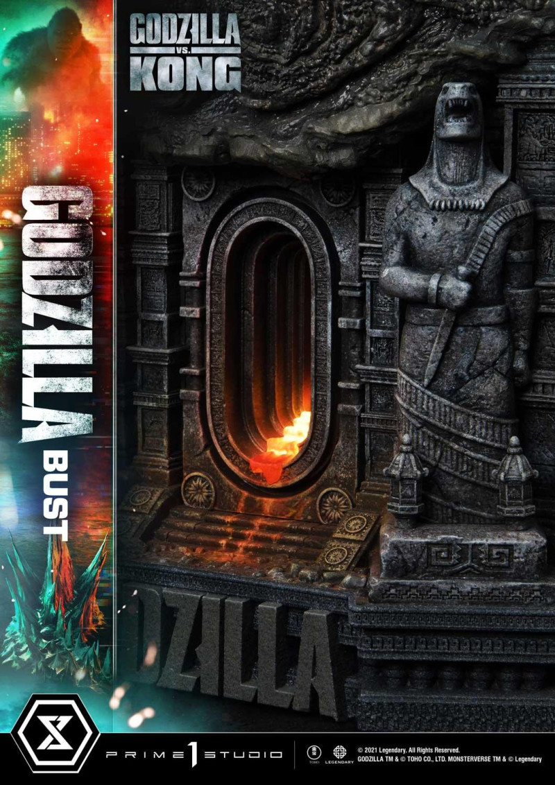 Prime 1 Studio《哥吉拉大戰金剛》史詩級「哥吉拉胸像」超魄力75公分 背藏巨獸古文明！