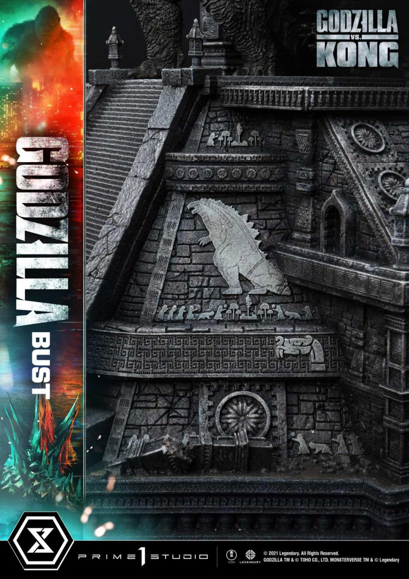 Prime 1 Studio《哥吉拉大戰金剛》史詩級「哥吉拉胸像」超魄力75公分 背藏巨獸古文明！