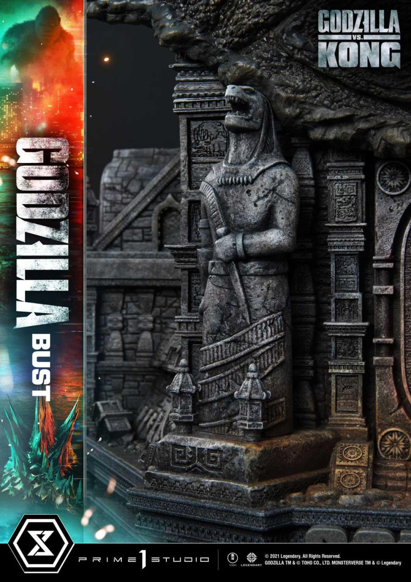 Prime 1 Studio《哥吉拉大戰金剛》史詩級「哥吉拉胸像」超魄力75公分 背藏巨獸古文明！