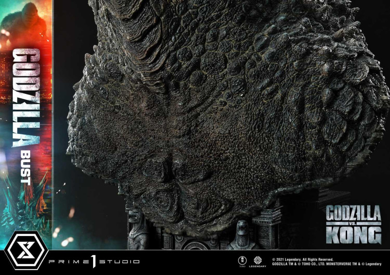 Prime 1 Studio《哥吉拉大戰金剛》史詩級「哥吉拉胸像」超魄力75公分 背藏巨獸古文明！