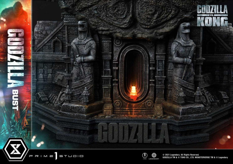 Prime 1 Studio《哥吉拉大戰金剛》史詩級「哥吉拉胸像」超魄力75公分 背藏巨獸古文明！