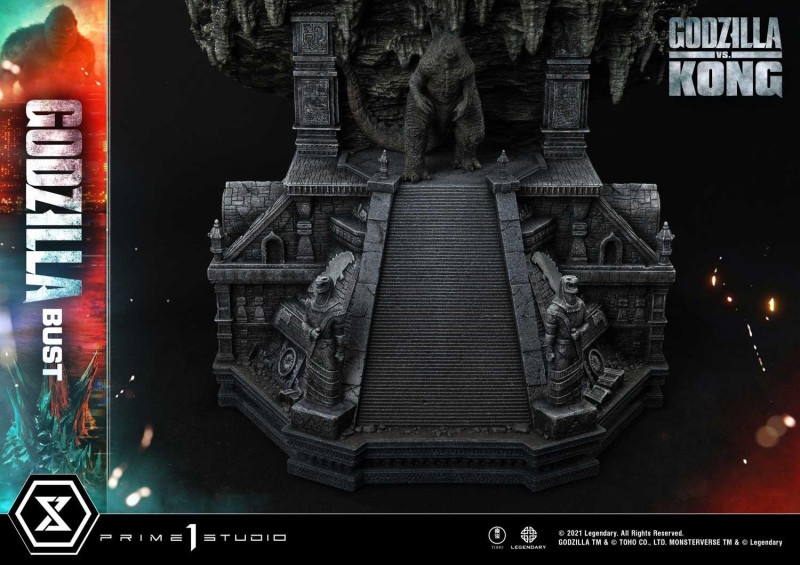Prime 1 Studio《哥吉拉大戰金剛》史詩級「哥吉拉胸像」超魄力75公分 背藏巨獸古文明！