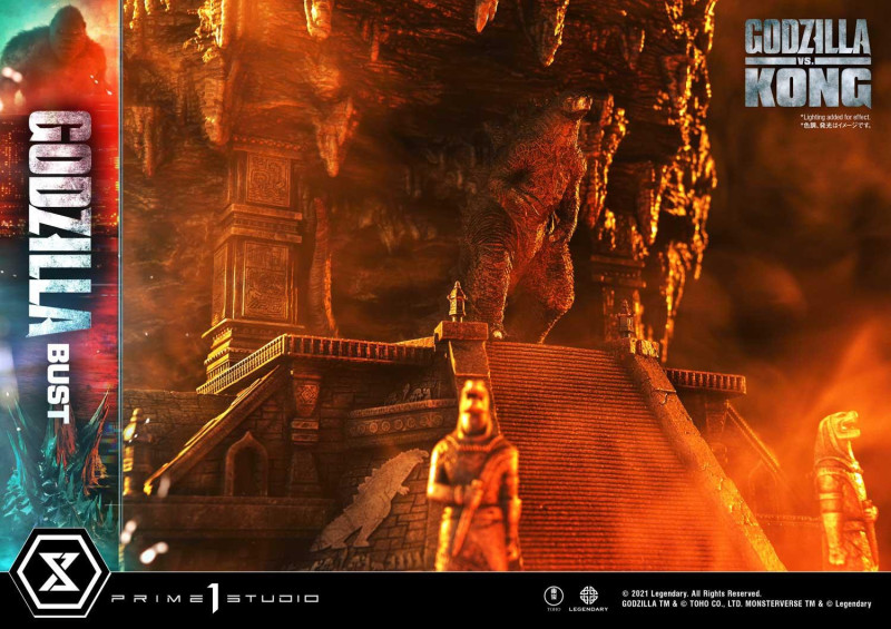 Prime 1 Studio《哥吉拉大戰金剛》史詩級「哥吉拉胸像」超魄力75公分 背藏巨獸古文明！