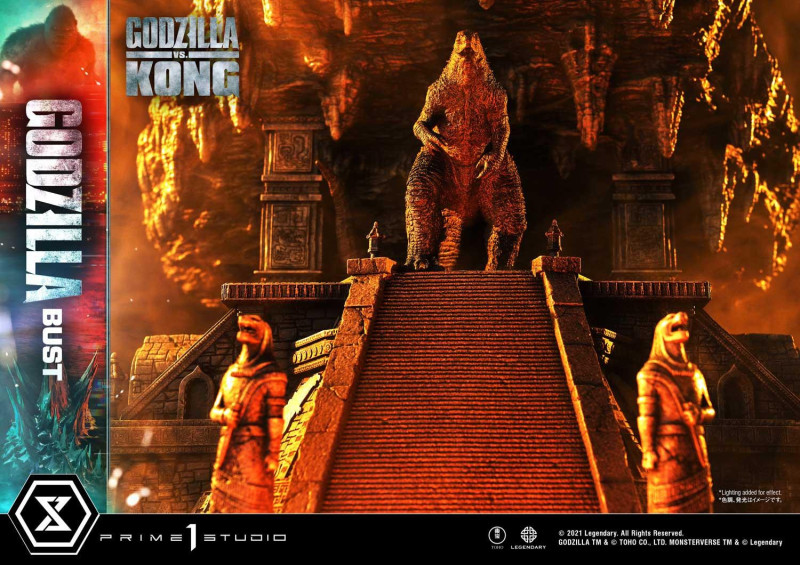 Prime 1 Studio《哥吉拉大戰金剛》史詩級「哥吉拉胸像」超魄力75公分 背藏巨獸古文明！