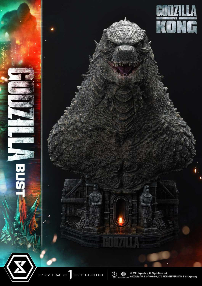 Prime 1 Studio《哥吉拉大戰金剛》史詩級「哥吉拉胸像」超魄力75公分 背藏巨獸古文明！
