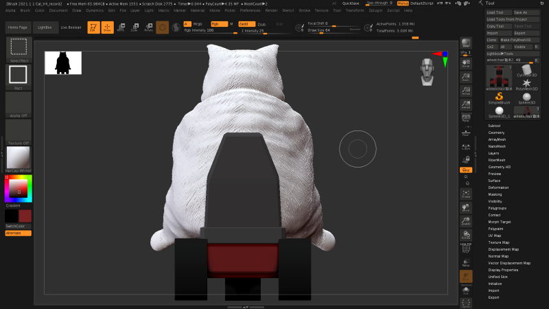 【原創作品】3D列印了胖貓 參