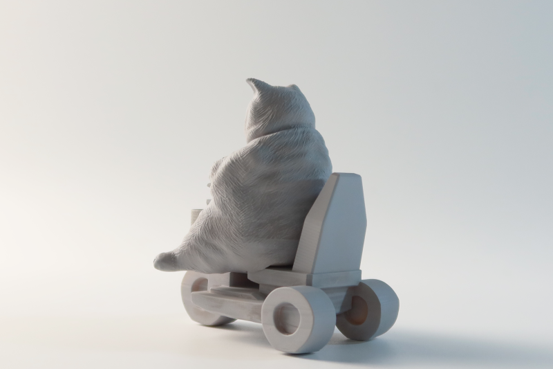 【原創作品】3D列印了胖貓 參