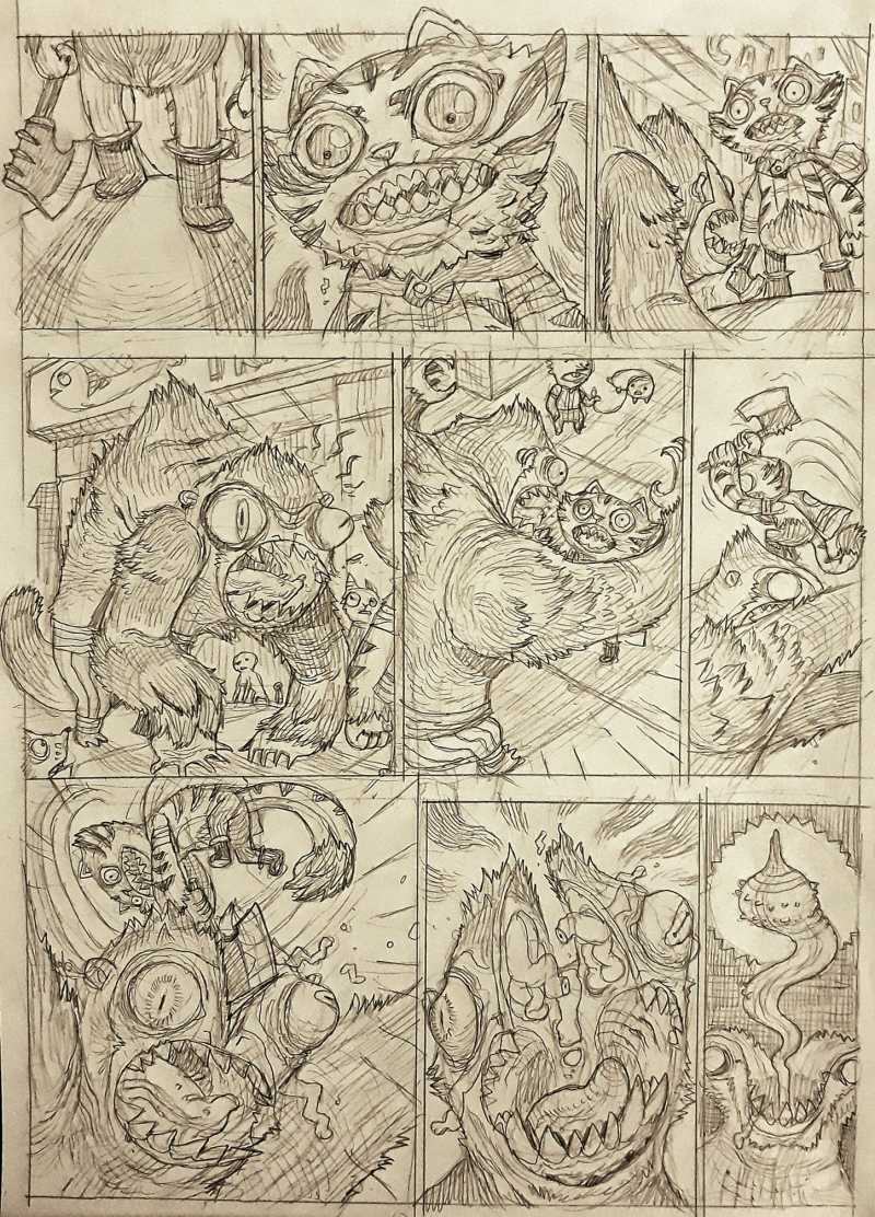 1000tentacles 困獸鬥系列「刀狼」（Wolfgang）可動軟膠玩具 瀰漫一股不祥氣息的身影襲來！