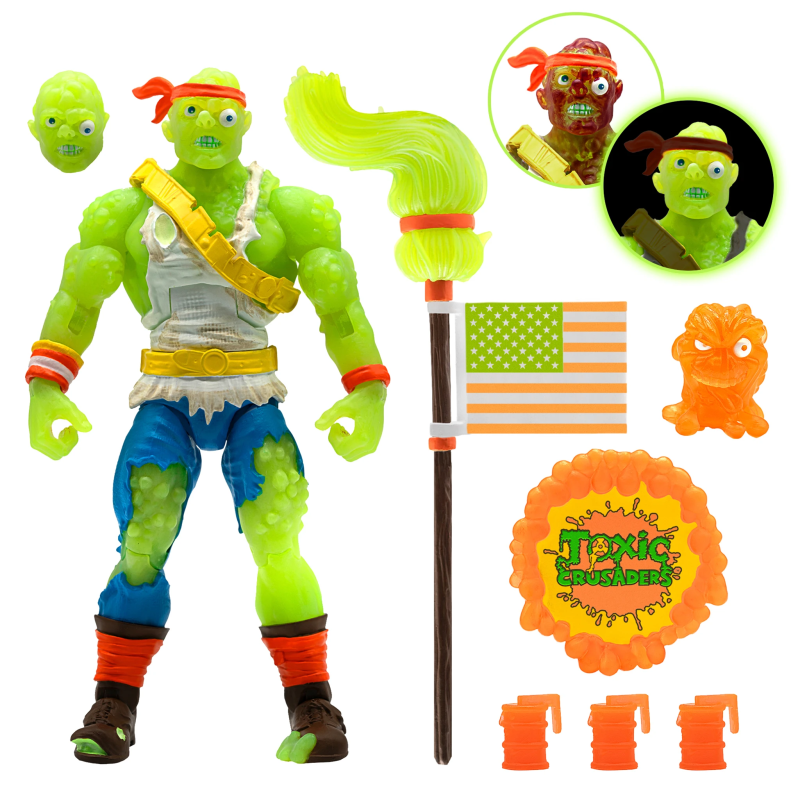 Super7《Toxic Crusaders》「Toxie - 放射性灼紅憤怒版本」(Radioactive Red Rage)7 吋可動人偶