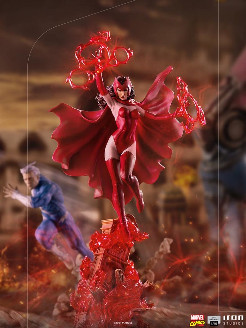 Iron Studios MARVEL【緋紅女巫】Scarlet Witch 1/10 比例全身雕像 施展混沌魔法的魄力造型！