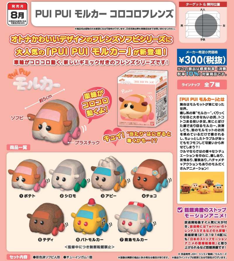 大小朋友都愛牠！BANDAI《PUI PUI天竺鼠車車》好朋友系列盒玩