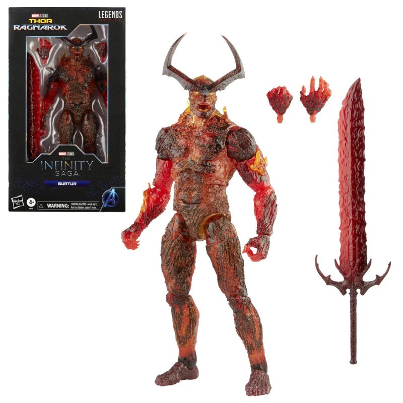 Hasbro 漫威傳奇系列《雷神索爾3:諸神黃昏》蘇爾特爾(Surtur)13 吋可動人偶 將阿斯嘉破壞殆盡的火焰巨人!