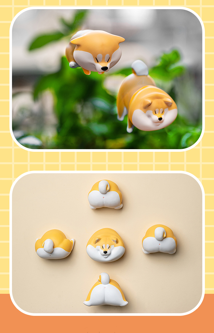 空想造物×西風八爪「阿柴枸杞 柴犬屁屁」磁鐵盲抽盒玩　胖到卡住的爆笑模樣再現！