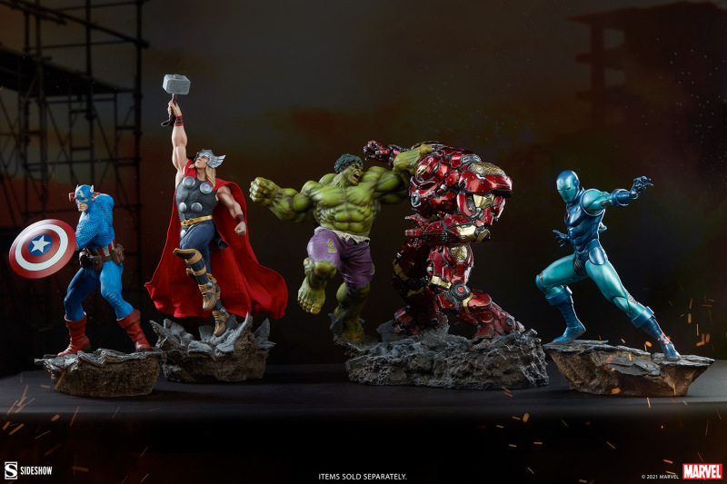 Sideshow MARVEL【浩克大戰浩克毀滅者】Hulk vs Hulkbuster 全身雕像 大魄力登場!