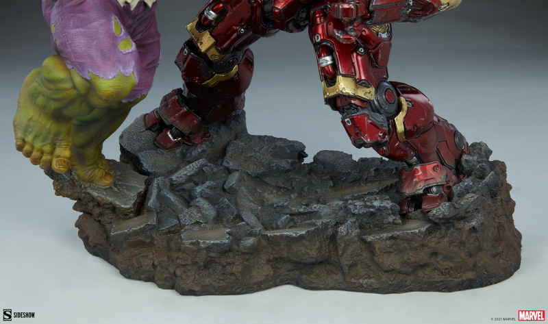 Sideshow MARVEL【浩克大戰浩克毀滅者】Hulk vs Hulkbuster 全身雕像 大魄力登場!