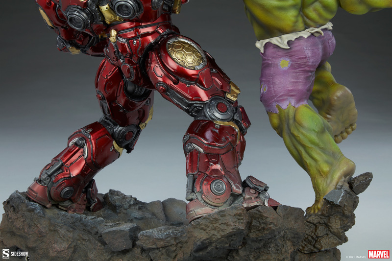 Sideshow MARVEL【浩克大戰浩克毀滅者】Hulk vs Hulkbuster 全身雕像 大魄力登場!