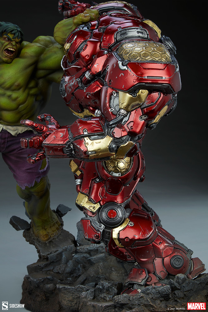 Sideshow MARVEL【浩克大戰浩克毀滅者】Hulk vs Hulkbuster 全身雕像 大魄力登場!