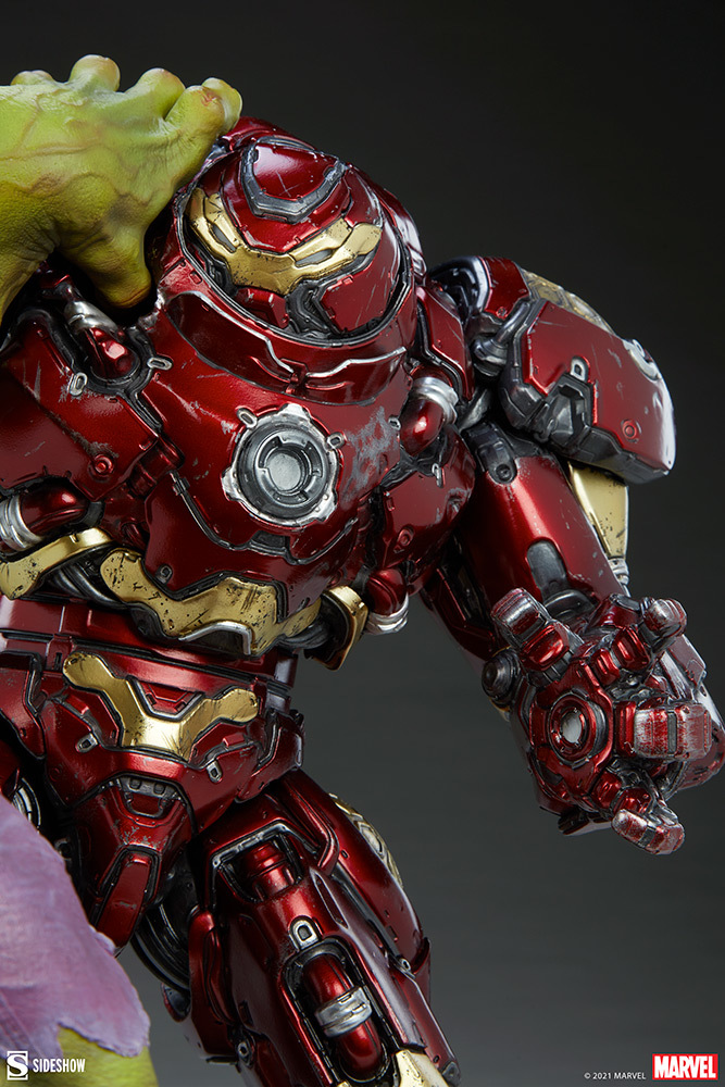 Sideshow MARVEL【浩克大戰浩克毀滅者】Hulk vs Hulkbuster 全身雕像 大魄力登場!