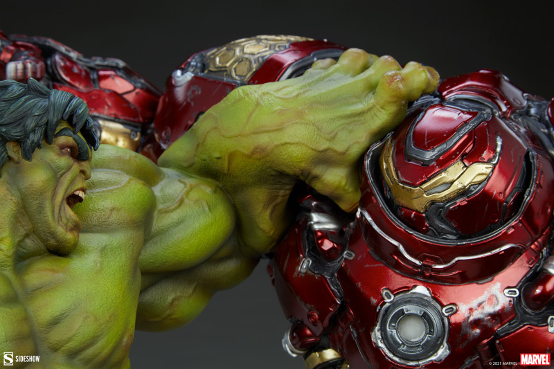 Sideshow MARVEL【浩克大戰浩克毀滅者】Hulk vs Hulkbuster 全身雕像 大魄力登場!