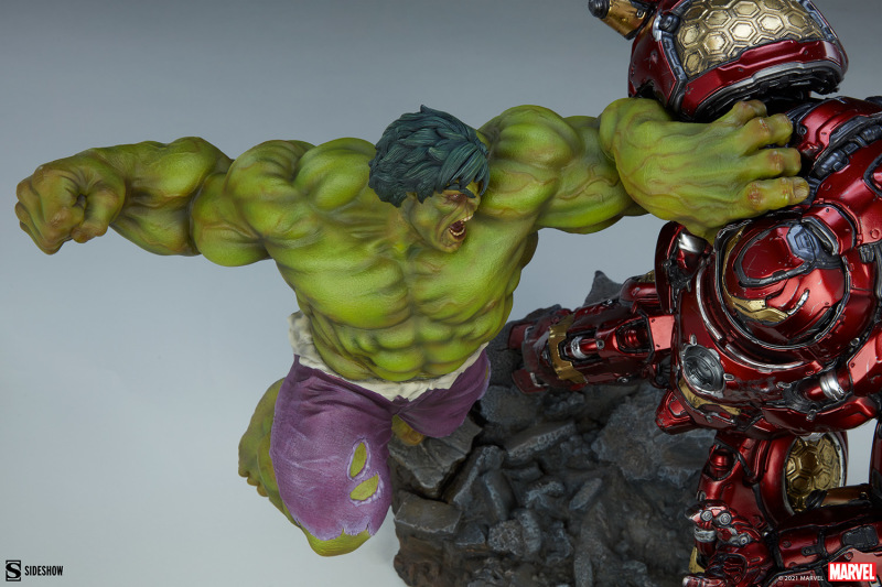 Sideshow MARVEL【浩克大戰浩克毀滅者】Hulk vs Hulkbuster 全身雕像 大魄力登場!