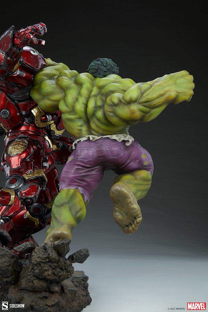 Sideshow MARVEL【浩克大戰浩克毀滅者】Hulk vs Hulkbuster 全身雕像 大魄力登場!