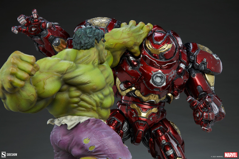Sideshow MARVEL【浩克大戰浩克毀滅者】Hulk vs Hulkbuster 全身雕像 大魄力登場!