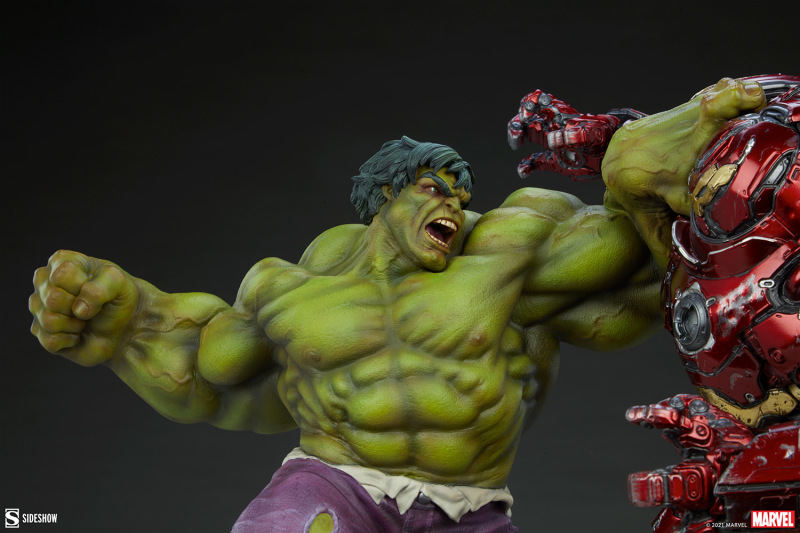 Sideshow MARVEL【浩克大戰浩克毀滅者】Hulk vs Hulkbuster 全身雕像 大魄力登場!