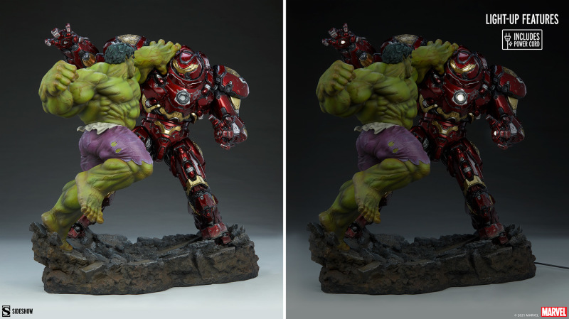Sideshow MARVEL【浩克大戰浩克毀滅者】Hulk vs Hulkbuster 全身雕像 大魄力登場!