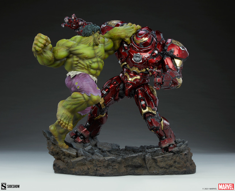 Sideshow MARVEL【浩克大戰浩克毀滅者】Hulk vs Hulkbuster 全身雕像 大魄力登場!