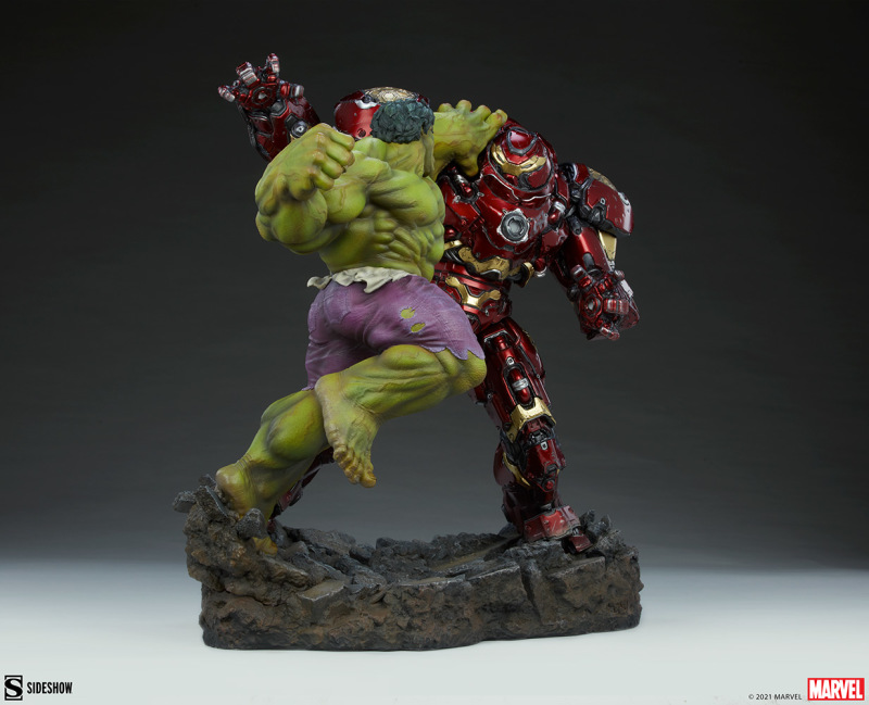 Sideshow MARVEL【浩克大戰浩克毀滅者】Hulk vs Hulkbuster 全身雕像 大魄力登場!