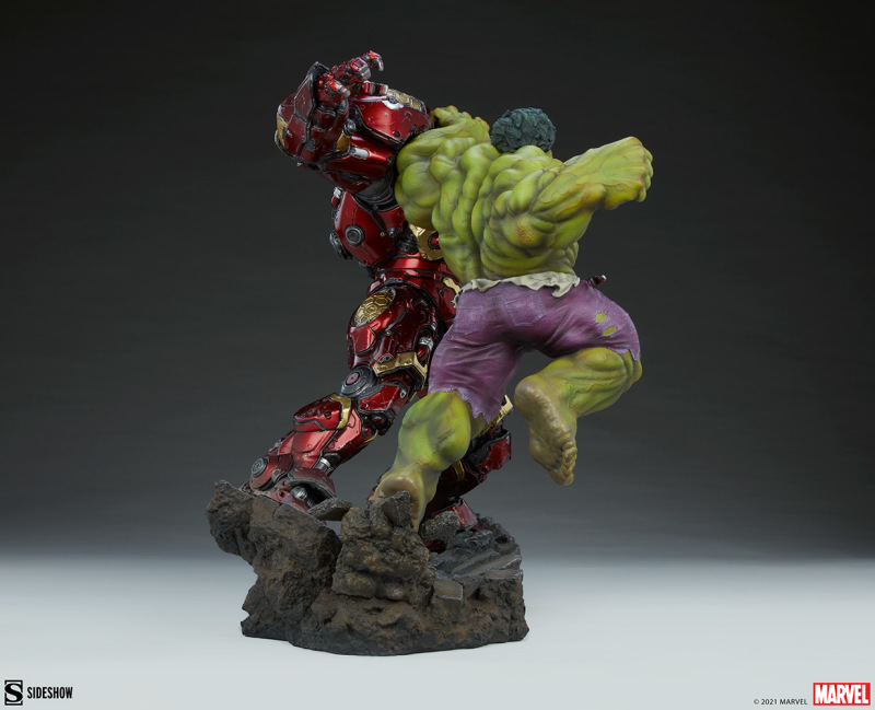 Sideshow MARVEL【浩克大戰浩克毀滅者】Hulk vs Hulkbuster 全身雕像 大魄力登場!