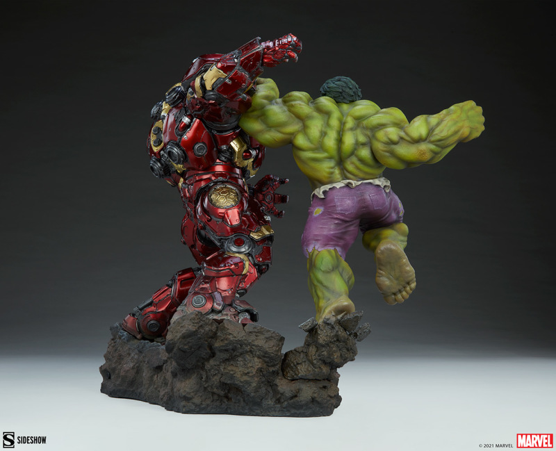 Sideshow MARVEL【浩克大戰浩克毀滅者】Hulk vs Hulkbuster 全身雕像 大魄力登場!