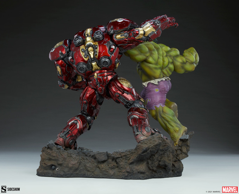 Sideshow MARVEL【浩克大戰浩克毀滅者】Hulk vs Hulkbuster 全身雕像 大魄力登場!