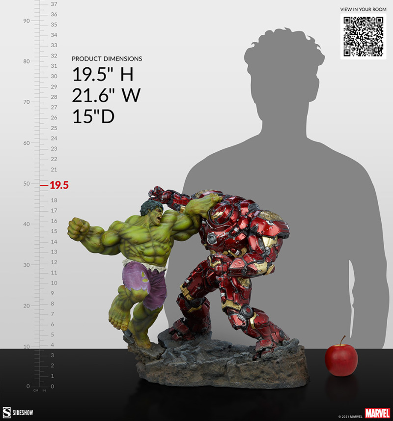 Sideshow MARVEL【浩克大戰浩克毀滅者】Hulk vs Hulkbuster 全身雕像 大魄力登場!