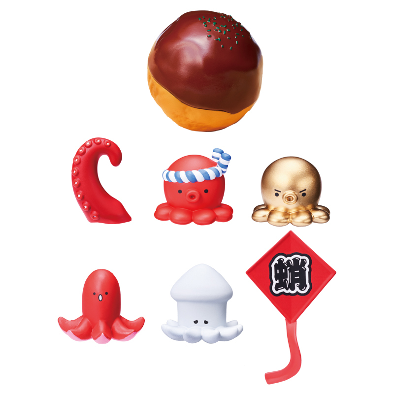 TAMA-KYU「轉蛋章魚燒」（かぷせるたこやき）章魚燒造型的轉蛋殼超讚～想要華麗的金章魚！