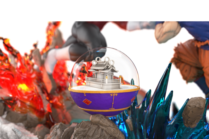 Figurama Collectors《七龍珠超》悟空vs吉連 1/6比例雕像 替換上身完整重現力量大會對決！