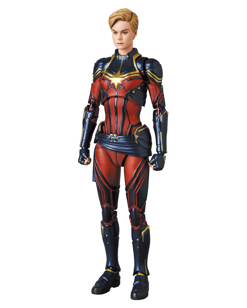 MAFEX《復仇者聯盟:終局之戰》驚奇隊長(Captain Marvel)可動人偶 搭配能量特效件再現魄力十足的戰鬥姿態!