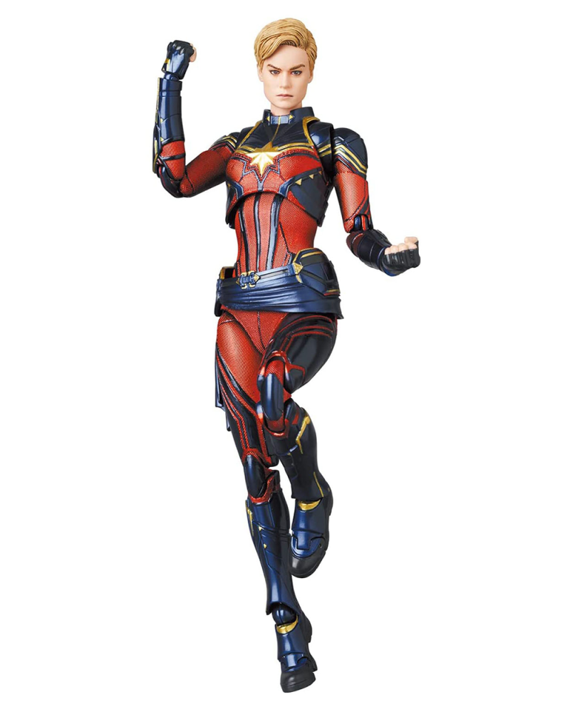MAFEX《復仇者聯盟:終局之戰》驚奇隊長(Captain Marvel)可動人偶 搭配能量特效件再現魄力十足的戰鬥姿態!