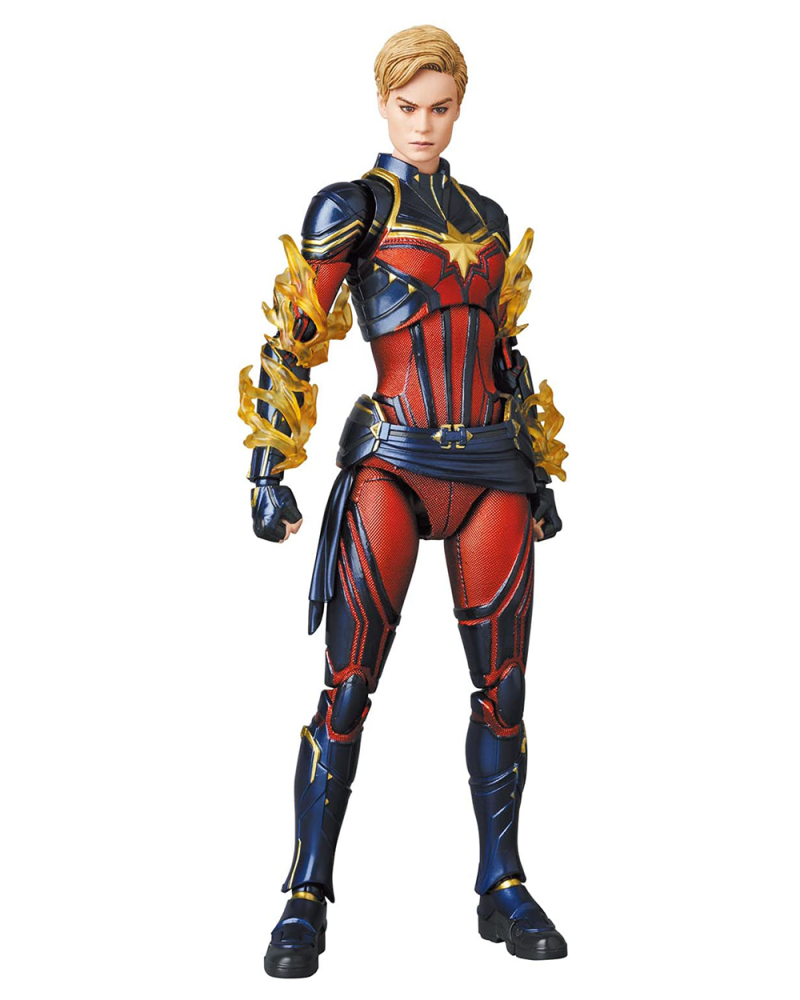 MAFEX《復仇者聯盟:終局之戰》驚奇隊長(Captain Marvel)可動人偶 搭配能量特效件再現魄力十足的戰鬥姿態!