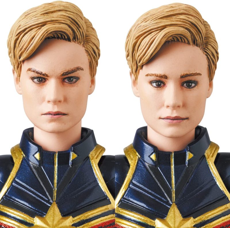 MAFEX《復仇者聯盟:終局之戰》驚奇隊長(Captain Marvel)可動人偶 搭配能量特效件再現魄力十足的戰鬥姿態!