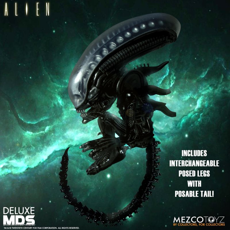 MEZCO TOYZ MDS 系列《異形》異形（Alien）豪華版 可動玩具 異形蛋、抱臉體、破胸體也一起附上啦！