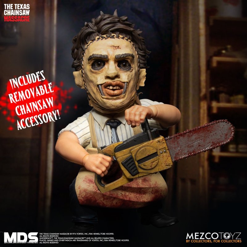 MEZCO TOYZ MDS 系列《德州電鋸殺人狂》皮臉（Leatherface）6 吋可動人偶