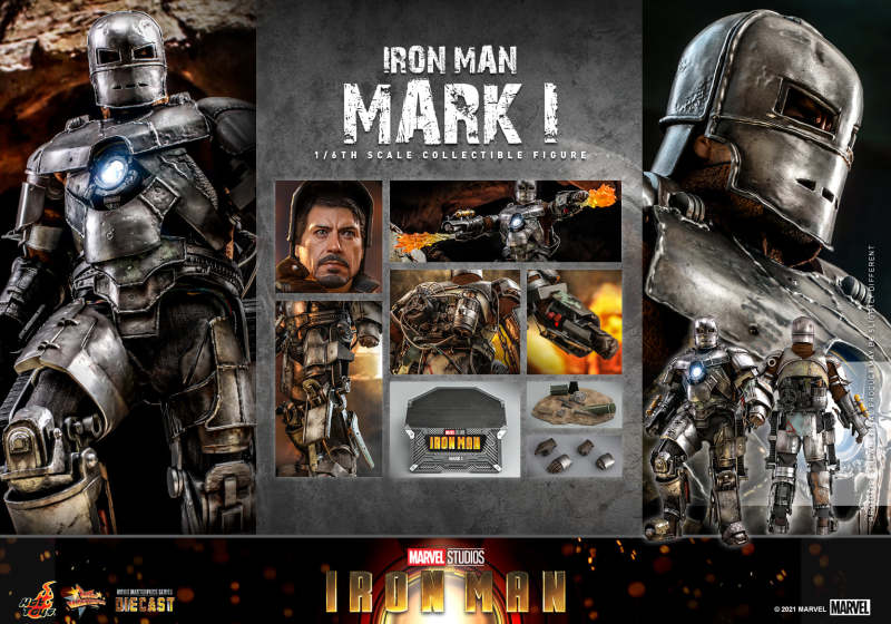 Hot Toys《鋼鐵人》鋼鐵人馬克1號(Iron Man Mark I)1/6 比例合金人偶