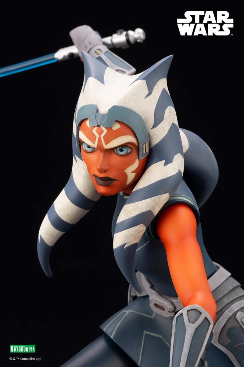 壽屋 ARTFX 系列《星際大戰》亞蘇卡·譚諾 複製人之戰版 1/7 比例PVC塗裝完成品 敏捷的雙刀流戰法再現！
