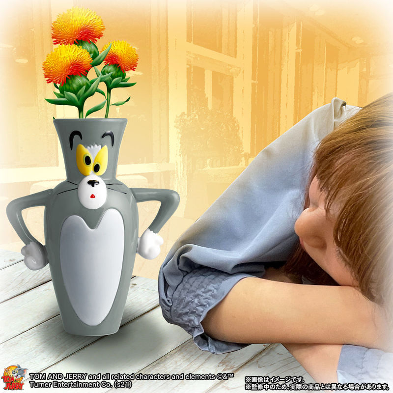 萬代名工《湯姆貓與傑利鼠》搞笑名場面「花瓶湯姆貓」陶器商品化！真的可以插花啦～