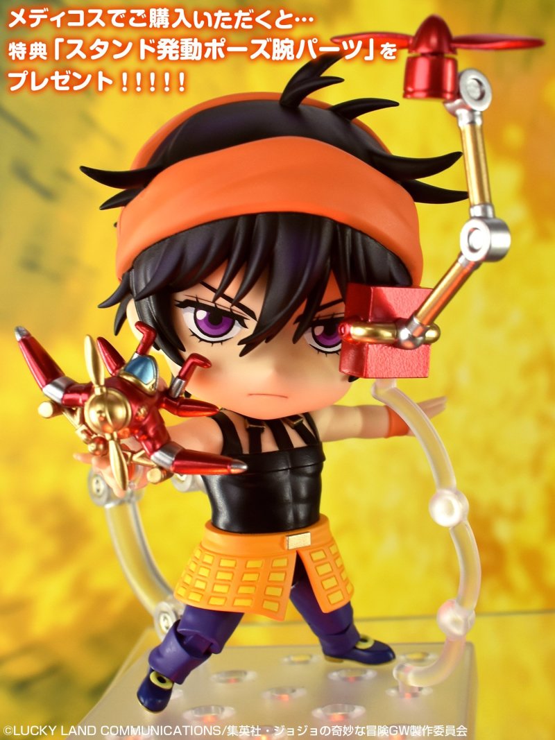 Volare via！黏土人《JOJO的奇妙冒險 黃金之風》納蘭迦·吉爾各 可動人偶